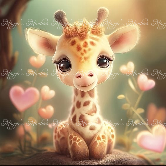 Baby Giraffe Full Coverage Cross Stitch Pattern