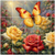 Butterfly Roses Full Coverage Cross Stitch Pattern