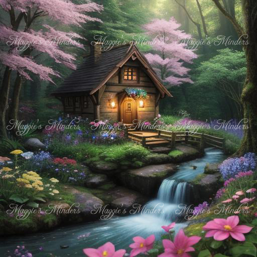 Fairy House Full Coverage Cross Stitch Pattern