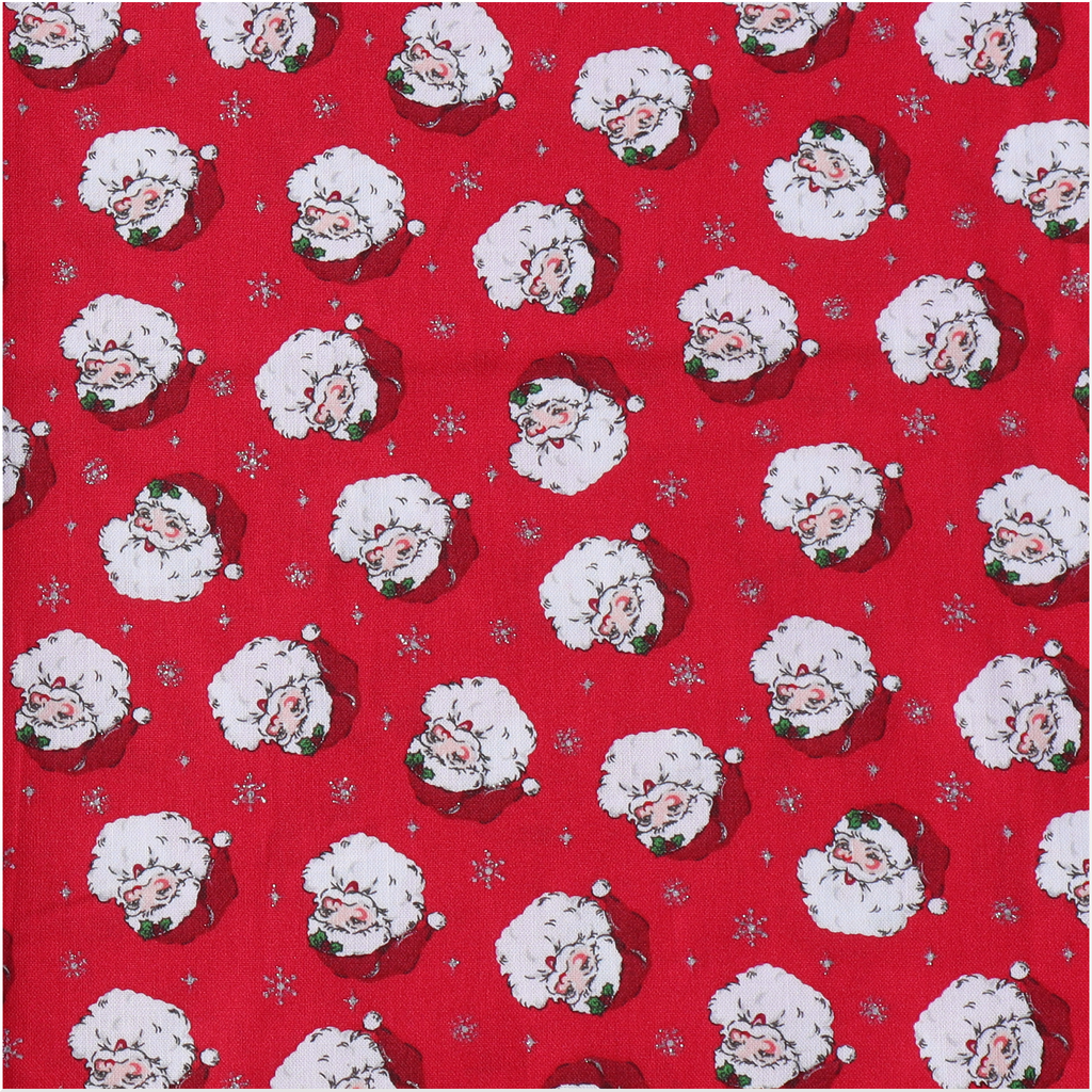 Glitter Santa Faces Scroll Rod Grime Guard