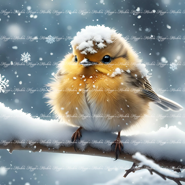 Winter Bird Full Coverage Cross Stitch Pattern