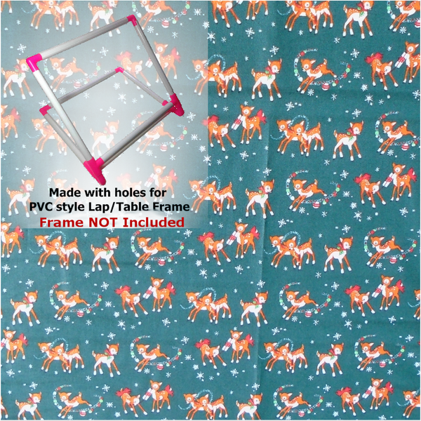 Frolicking Fawns PVC Lap/Table Frame Grime Guard