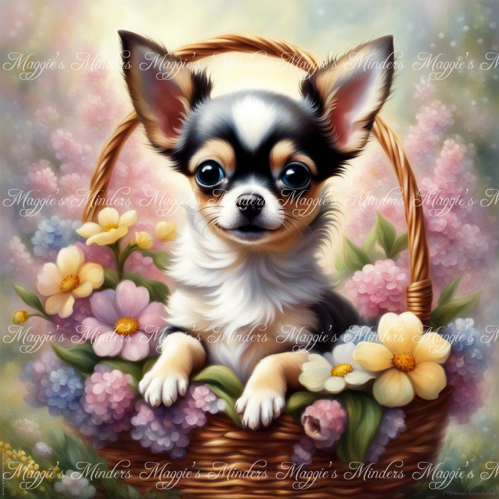 Chihuahua Love Full Coverage Cross Stitch Pattern