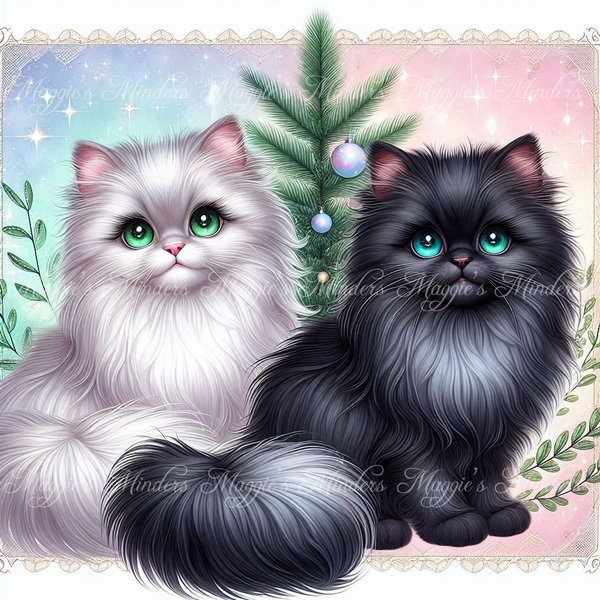 Christmas Kitties Full Coverage Cross Stitch Pattern