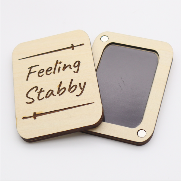 Feeling Stabby Engraved Wooden Needle Case/Box