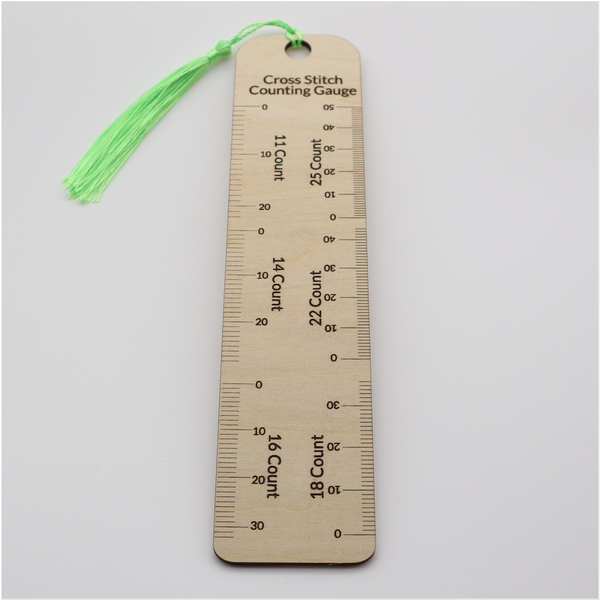 Engraved Wooden Stitch Counting Gauge Ruler