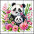 Panda Pair Full Coverage Cross Stitch Pattern