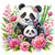 Panda Pair Full Coverage Cross Stitch Pattern