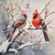 Winter Cardinals Full Coverage Cross Stitch Pattern