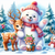 Winter Friends Full Coverage Cross Stitch Pattern