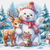 Winter Friends Full Coverage Cross Stitch Pattern