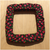 Roses On Black PVC Lap/Table Frame Grime Guard