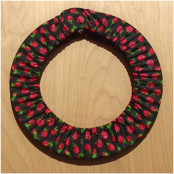 Roses On Black Hoop Huggie Grime Guard